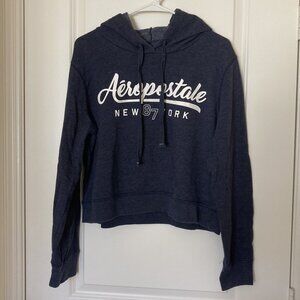 EUC Aero Navy Heather Cropped Sweatshirt